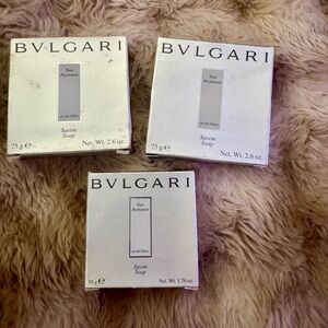 Three BVLGARI Hand Soaps 2.6 and 1.76 ~ NIB